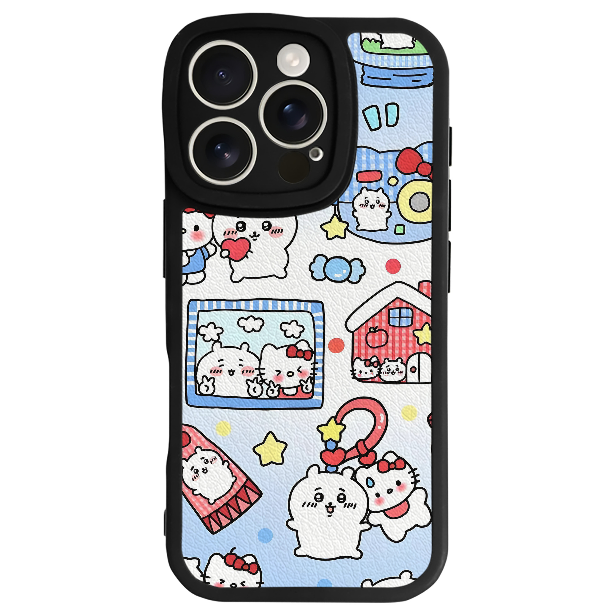 （画像用） ちいかわ Chii-kawa 【iPhone 16シリーズ対応】シリコンスマホケース（レザー調） 材質：シリコン
